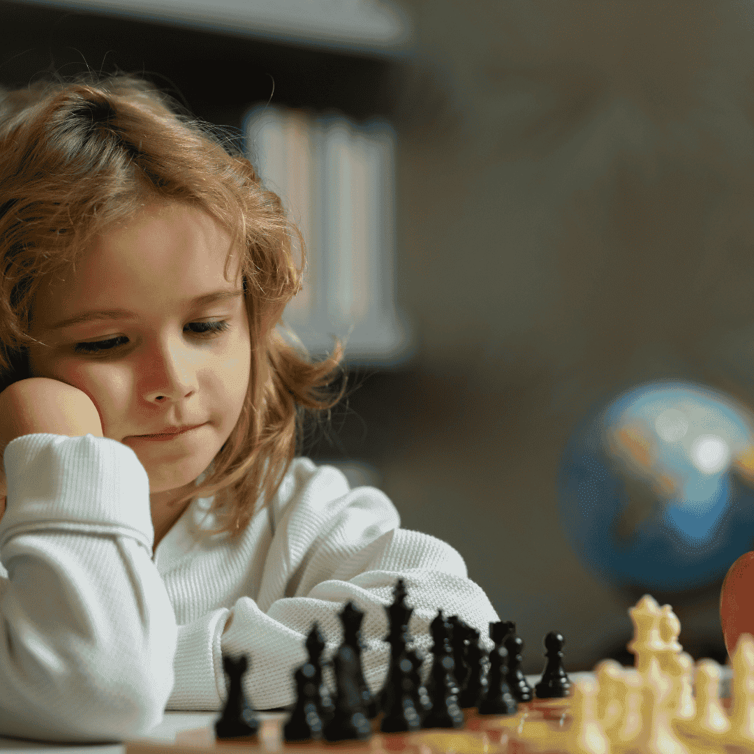 Chess head coach Vinay Thomas Abraham deep in thought over the board at a tournament
