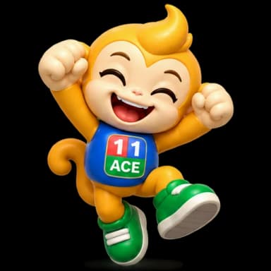 The monkey character in Eleven Ace Learn