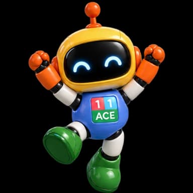 The robot character in Eleven Ace Learn
