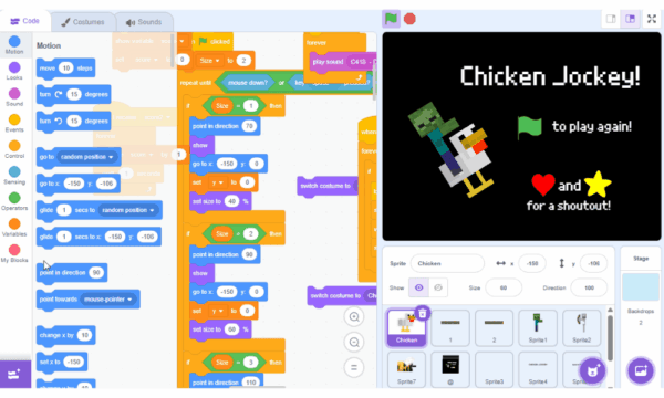 Children learning to code