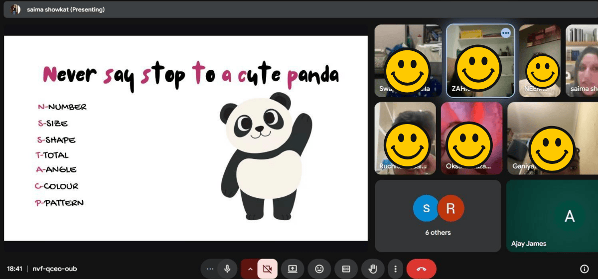 11 Plus Mathematics Bootcamp Google Meet session screenshot